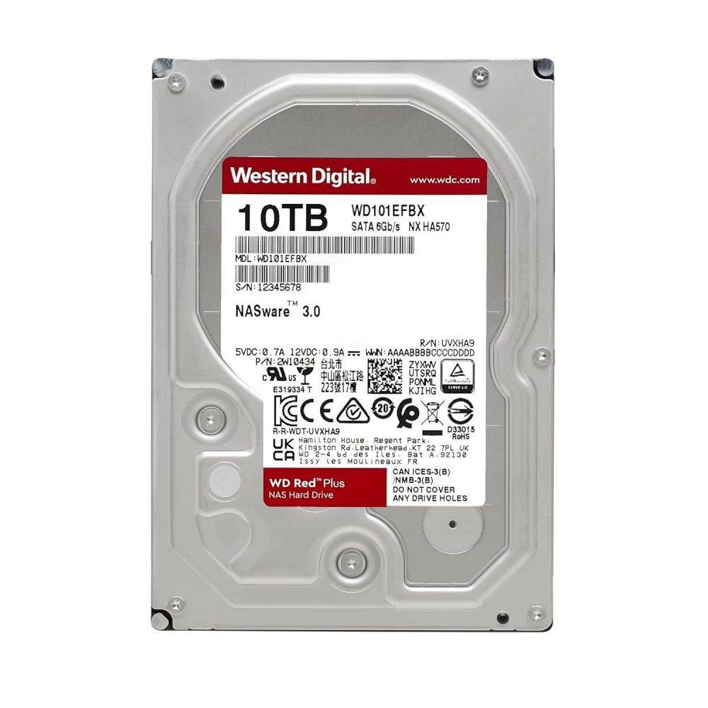 WD Red Plus 10TB 3.5 Inch NAS Internal Hard Drive view 3